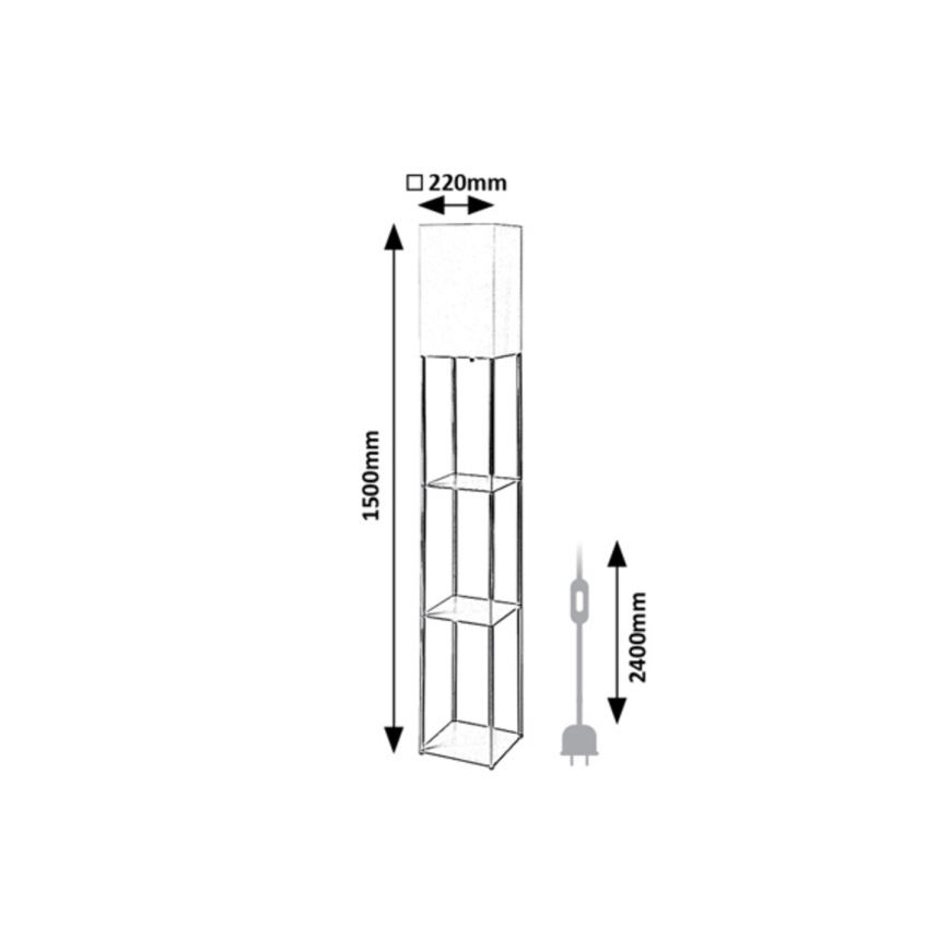 Rabalux - Candeeiro de pé com prateleiras 1xE27/40W/230V bege