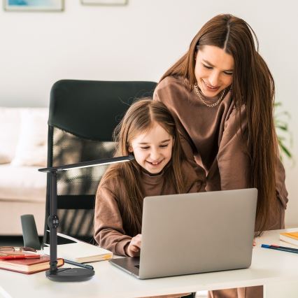 Rabalux - Candeeiro de mesa táctil LED com regulação e ecrã LED/9W/230V 3000/4000/6500K