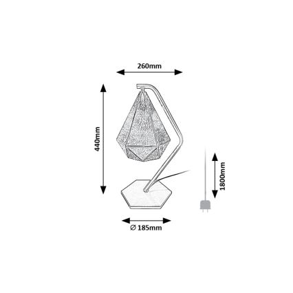 Rabalux - Tiffany vitral candeeiro de mesa 1xE14/40W/230V dourado/azul