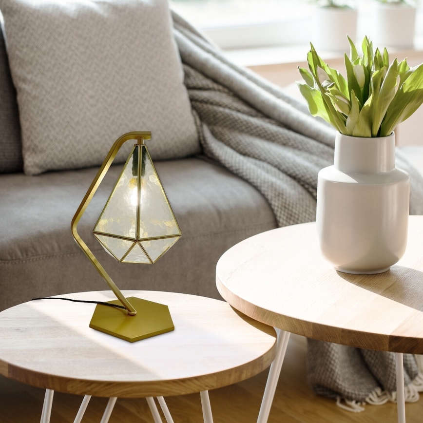 Rabalux - Tiffany vitral candeeiro de mesa 1xE14/40W/230V dourado