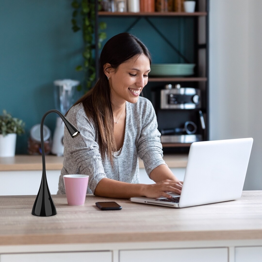 Rabalux - Candeeiro de mesa táctil LED com regulação LED/4W/230V 3000K preto