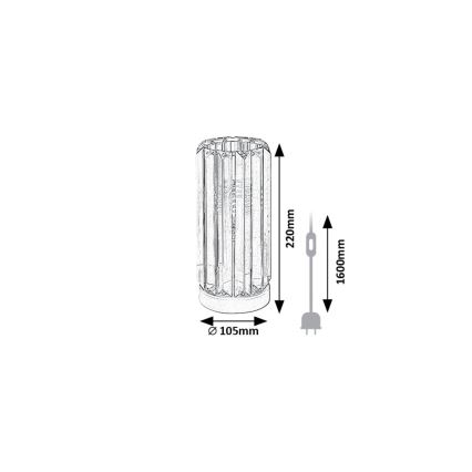 Rabalux - Candeeiro de mesa 1xE27/40W/230V