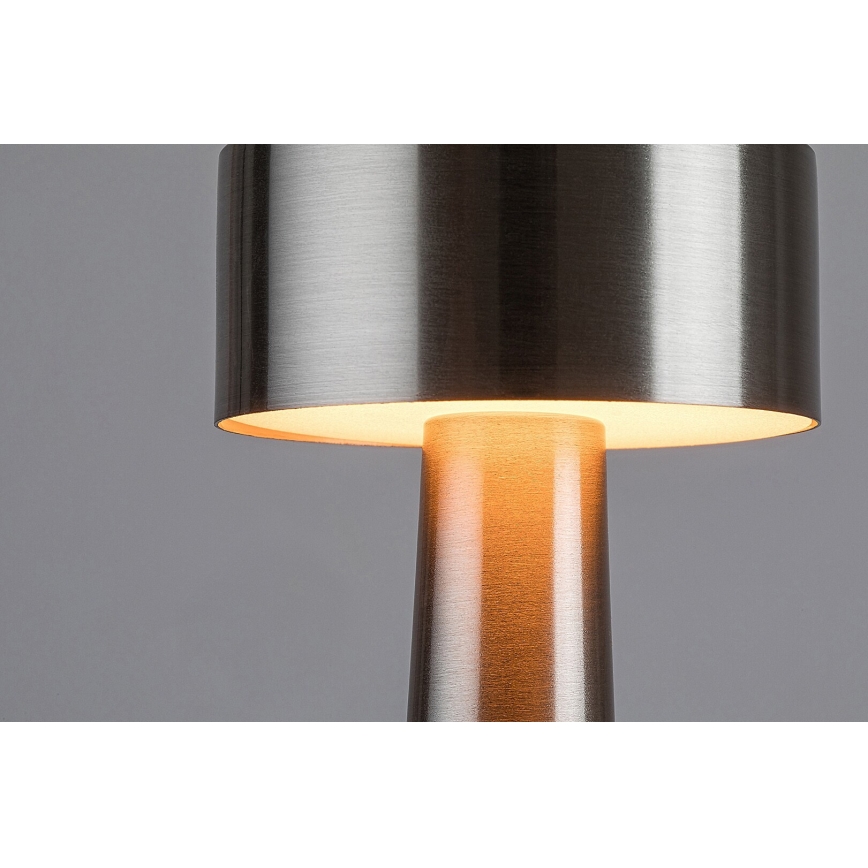 Rabalux - Lâmpada de mesa recarregável LED com toque LED/2,7W/5V 1200mAh 3000/4000/6000K cromo fosco