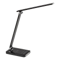 Rabalux 74213 - Candeeiro de mesa flexível LED com regulação e carregamento sem fios QI e USB LED/5W/5V 3000-6500K