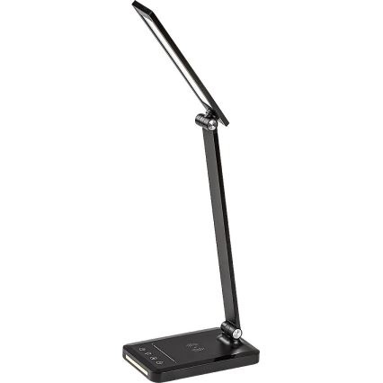 Rabalux 74213 - Candeeiro de mesa flexível LED com regulação e carregamento sem fios QI e USB LED/5W/5V 3000-6500K