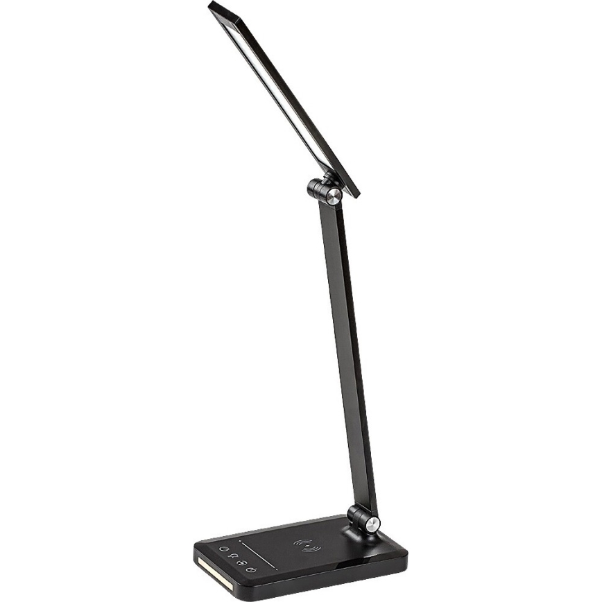 Rabalux 74213 - Candeeiro de mesa flexível LED com regulação e carregamento sem fios QI e USB LED/5W/5V 3000-6500K