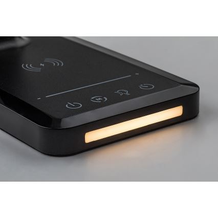 Rabalux 74213 - Candeeiro de mesa flexível LED com regulação e carregamento sem fios QI e USB LED/5W/5V 3000-6500K