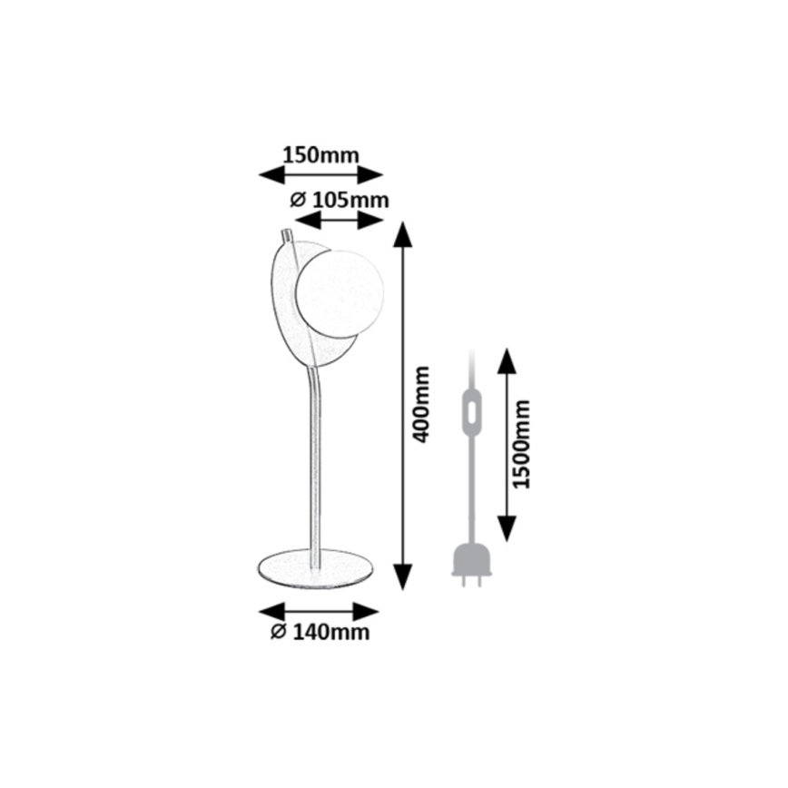 Rabalux - Candeeiro de mesa 1xG9/5W/230V