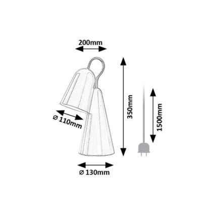 Rabalux - Candeeiro de mesa LED 1xE14/4W/230V preto