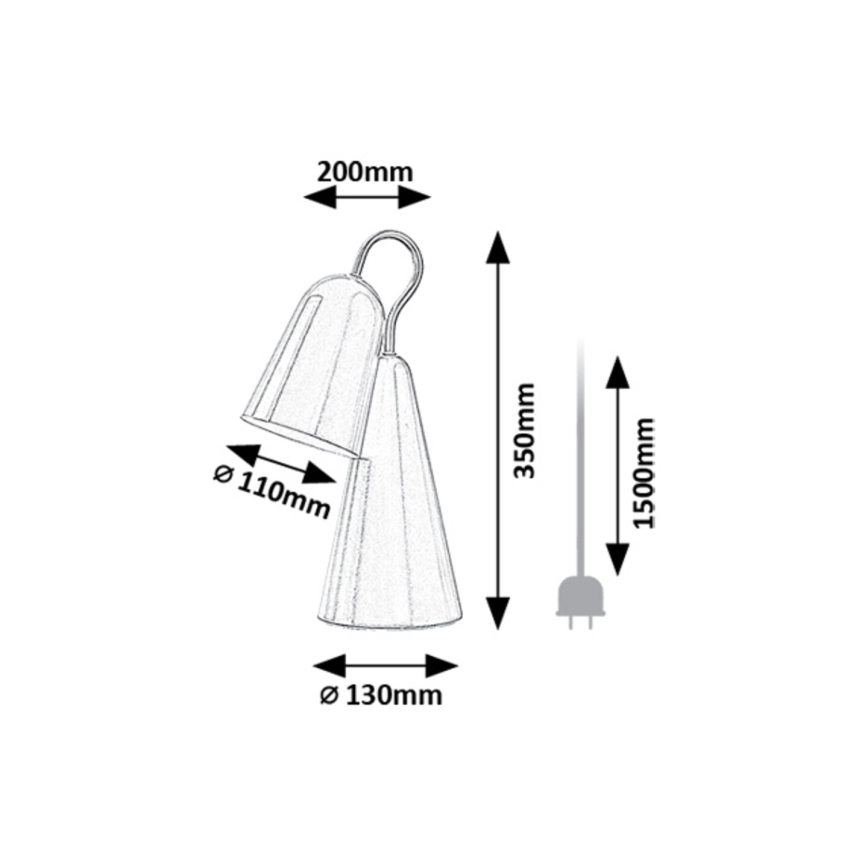 Rabalux - Candeeiro de mesa LED 1xE14/4W/230V preto