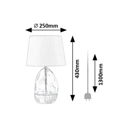 Rabalux - Candeeiro de mesa 1xE27/40W/230V branco