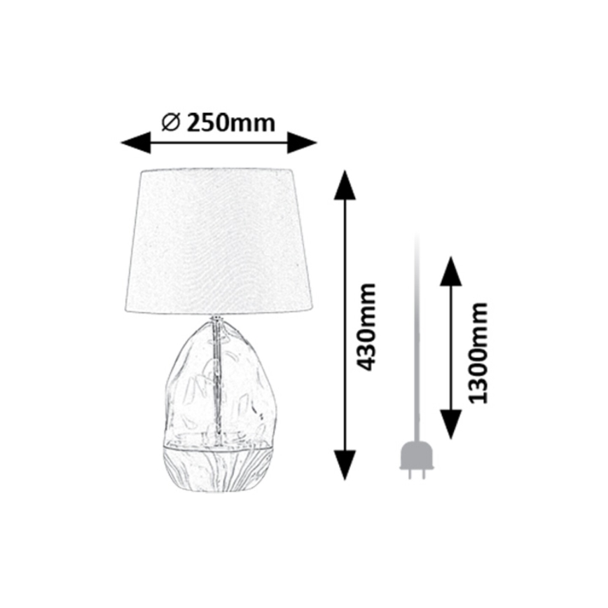 Rabalux - Candeeiro de mesa 1xE27/40W/230V branco