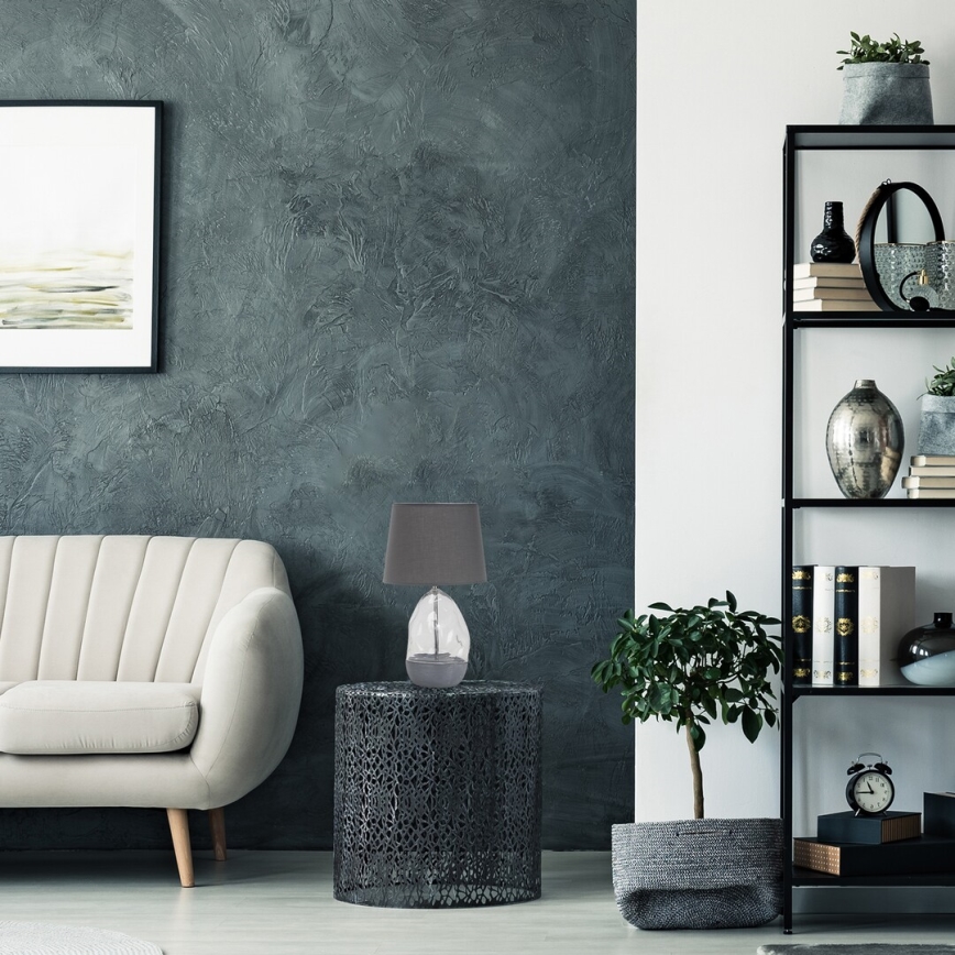 Rabalux - Candeeiro de mesa 1xE27/40W/230V cinzento