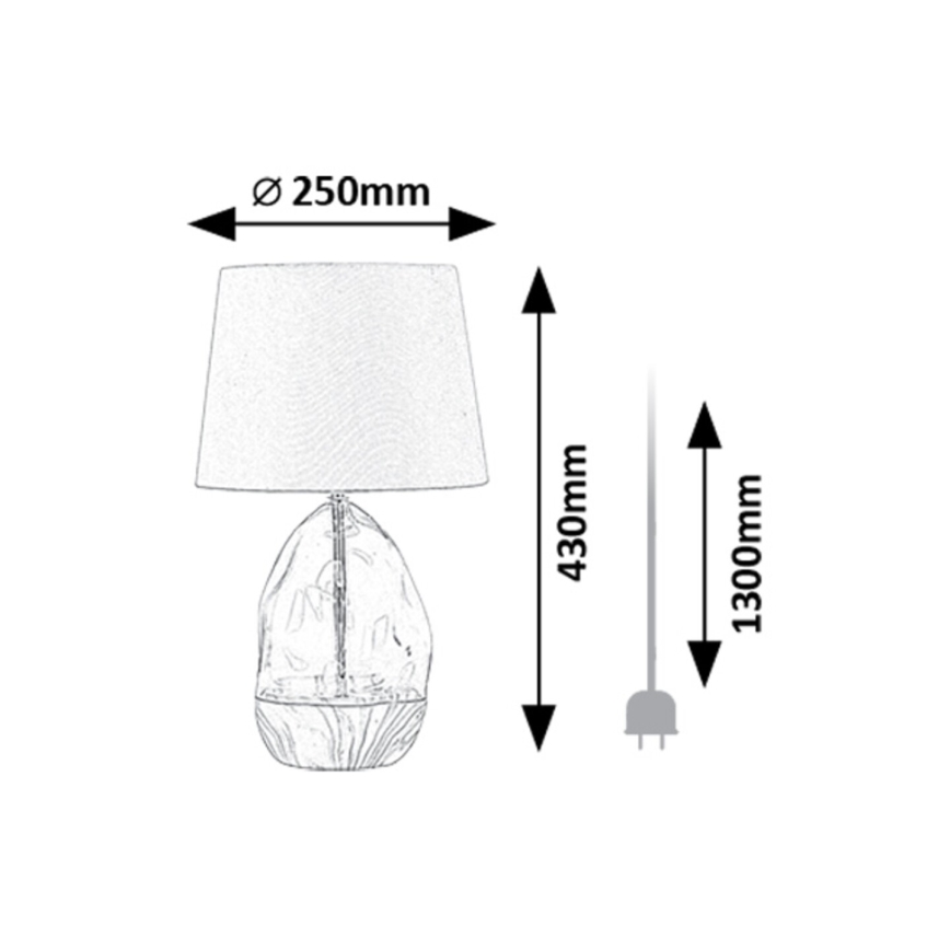 Rabalux - Candeeiro de mesa 1xE27/40W/230V cinzento