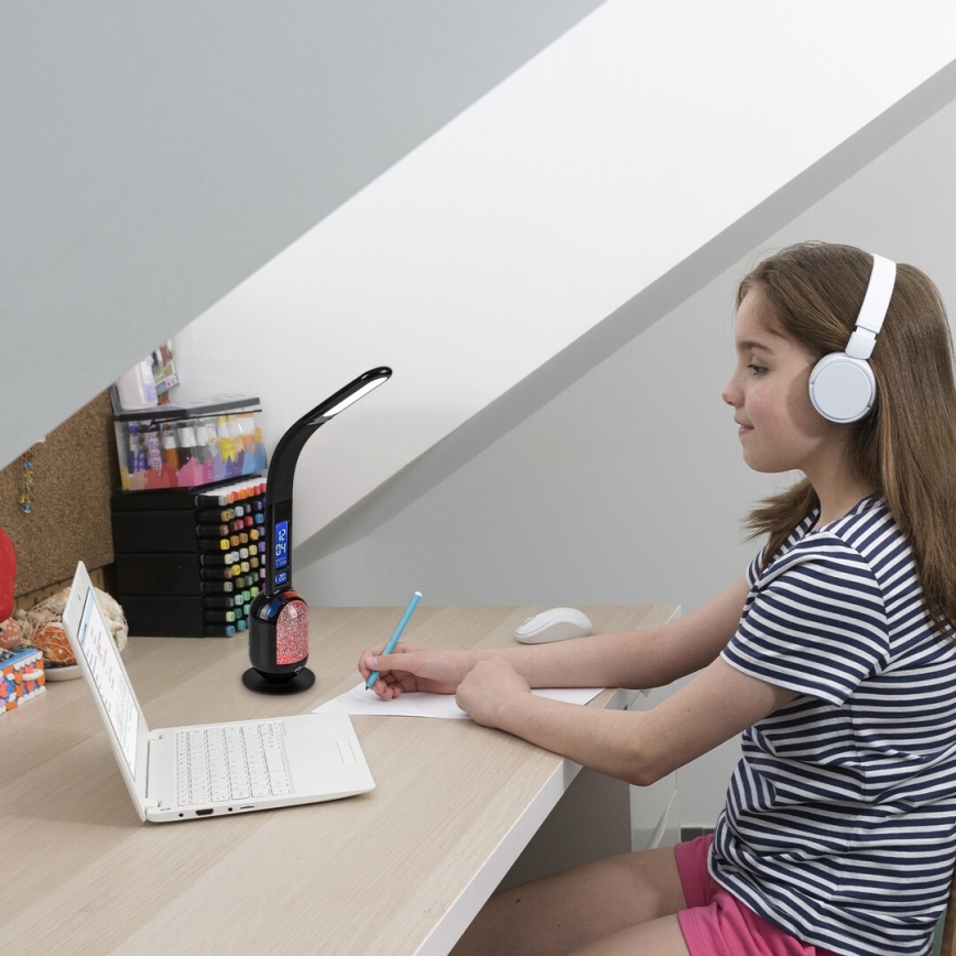 Rabalux - Candeeiro de mesa LED RGB com regulação LED/5W/230V preto