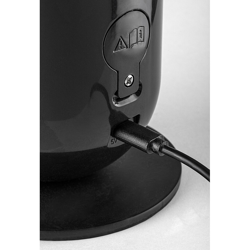 Rabalux - Candeeiro de mesa LED RGB com regulação LED/5W/230V preto