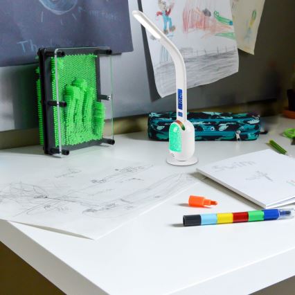 Rabalux - Candeeiro de mesa LED RGB com regulação LED/5W/230V branco