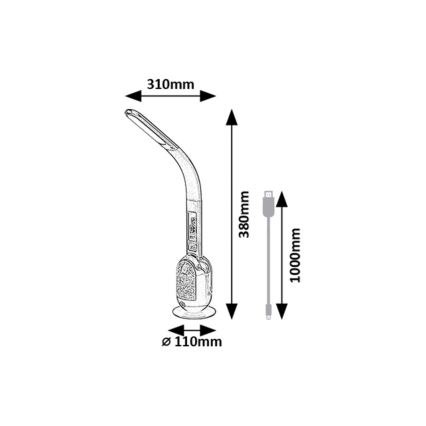 Rabalux - Candeeiro de mesa LED RGB com regulação LED/5W/230V branco