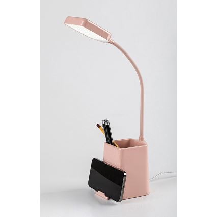 Rabalux - Candeeiro de mesa LED com regulação LED/6W/230V 5000K rosa