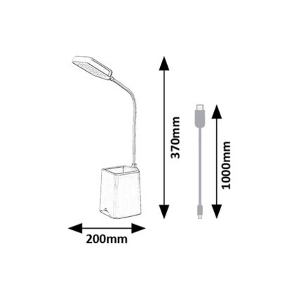 Rabalux - Candeeiro de mesa LED com regulação LED/6W/230V 5000K rosa