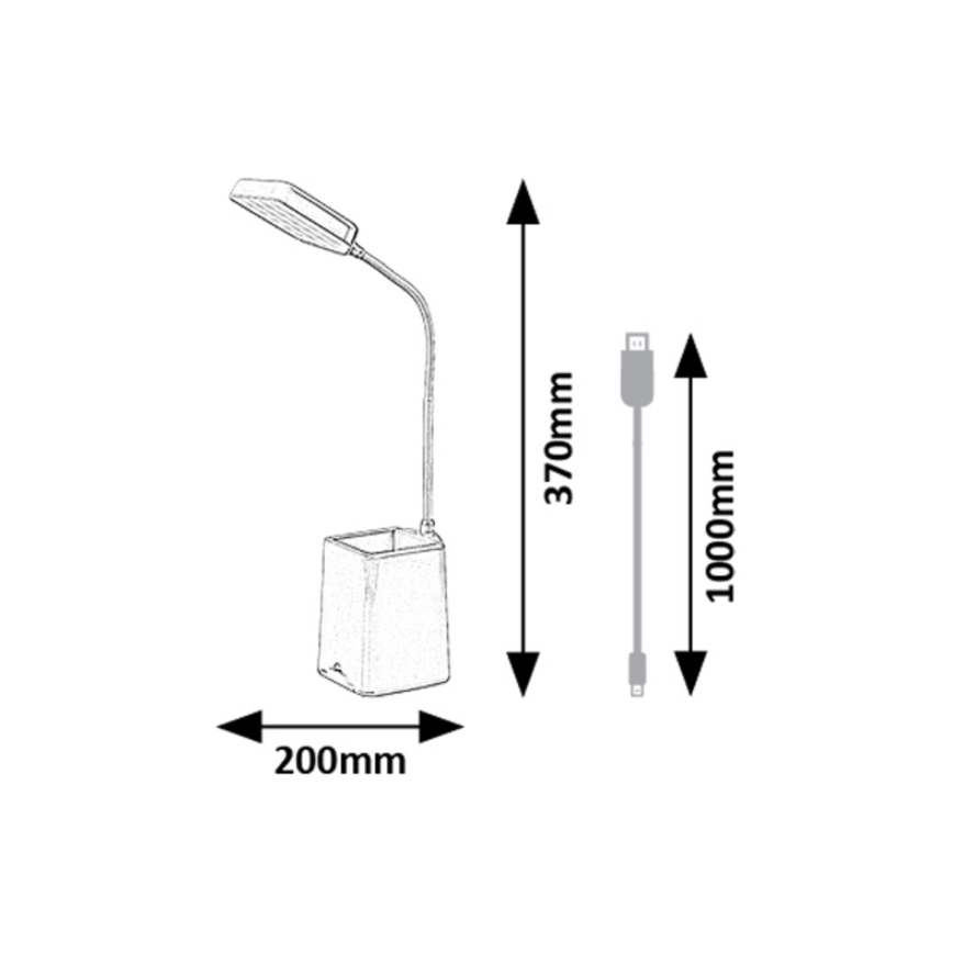 Rabalux - Candeeiro de mesa LED com regulação LED/6W/230V 5000K rosa