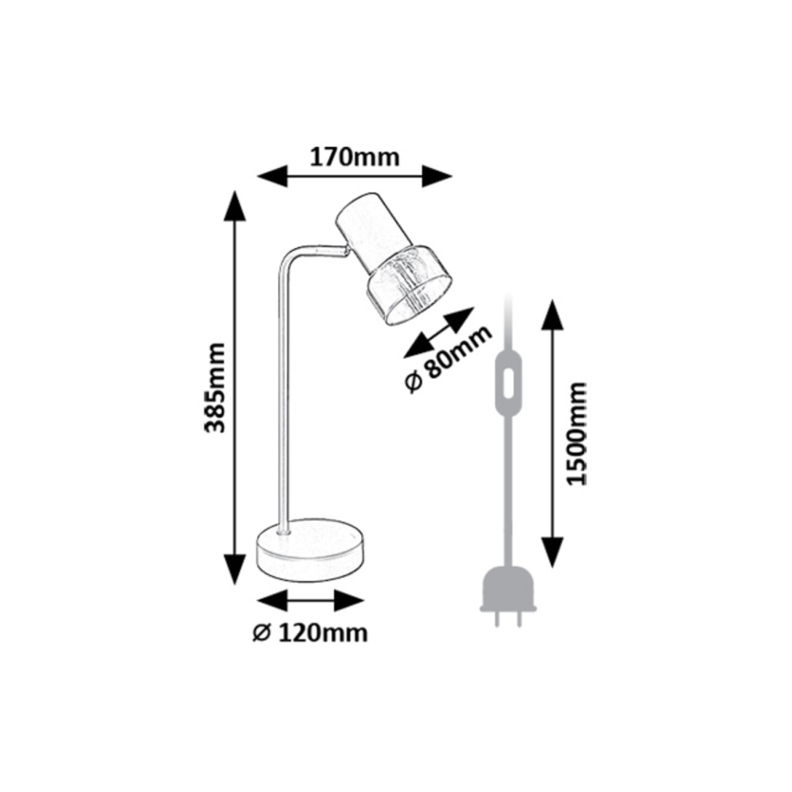 Rabalux - Candeeiro de mesa 1xE14/15W/230V