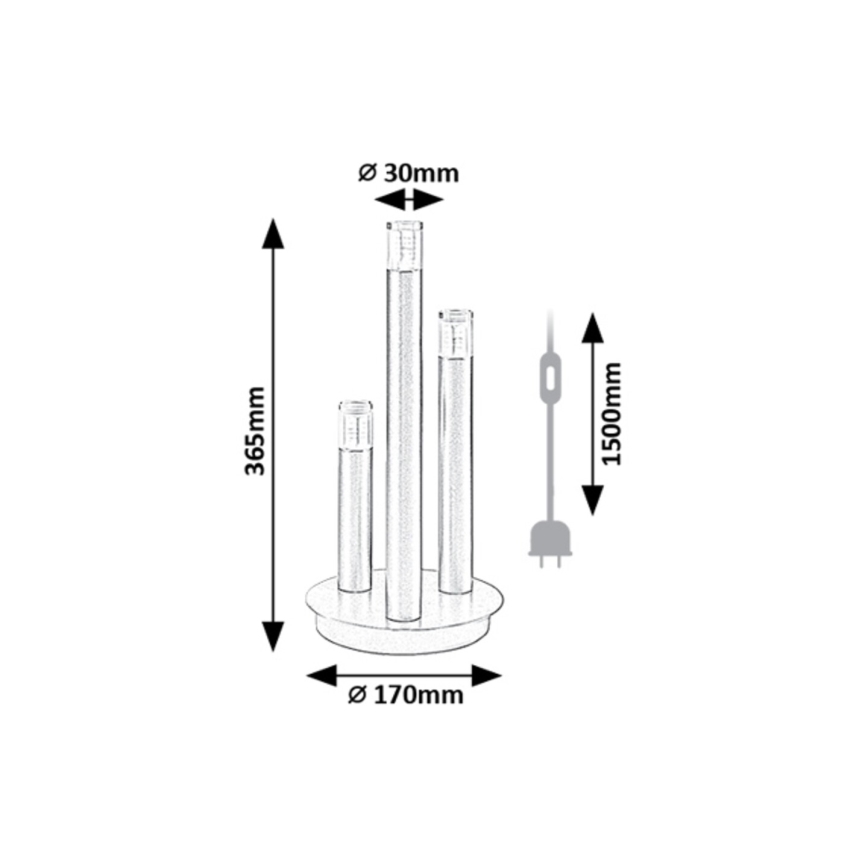 Rabalux - Candeeiro de mesa 3xG9/5W/230V dourado