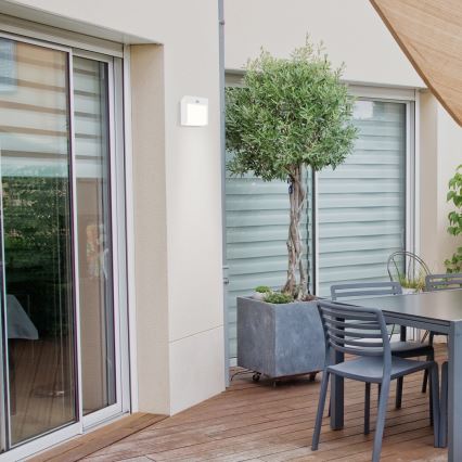 Rabalux - Luminária de parede LED exterior com sensor LED/12W/230V branco IP44