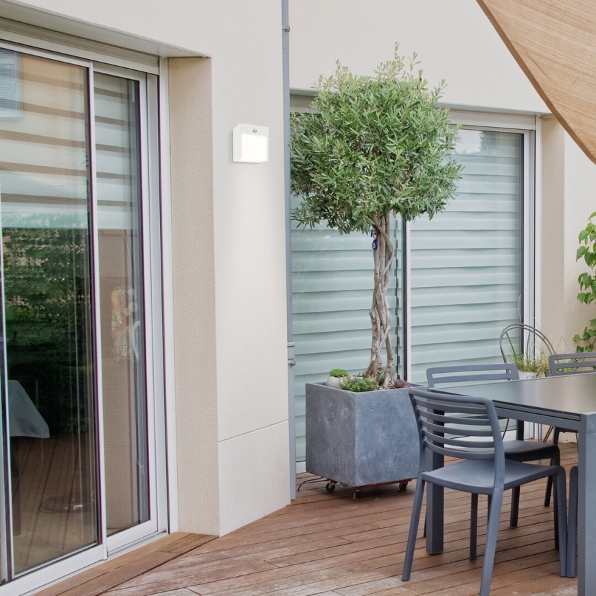 Rabalux - Luminária de parede LED exterior com sensor LED/12W/230V branco IP44