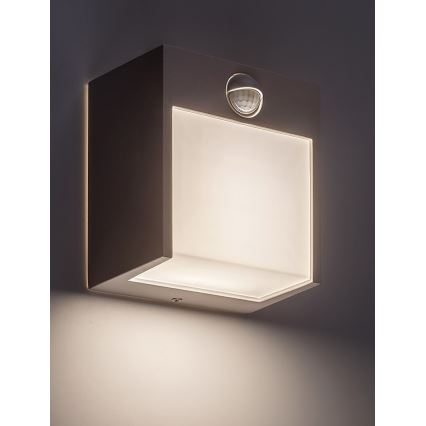 Rabalux - Luminária de parede LED exterior com sensor LED/12W/230V branco IP44