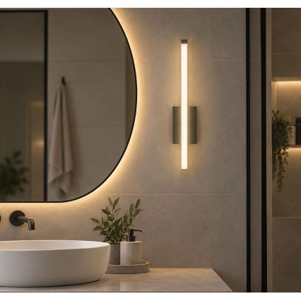 Rabalux - Aplique de parede LED para casa de banho LED/10W/230V 4000K IP44 antracite