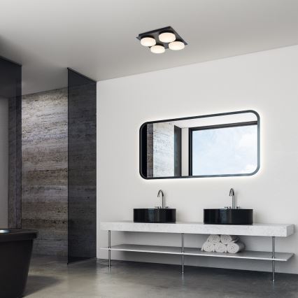 Rabalux - Plafonier LED para casa de banho 4xLED/5,2W/230V IP44 preto