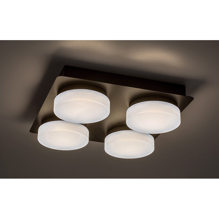 Rabalux - Plafonier LED para casa de banho 4xLED/5,2W/230V IP44 preto