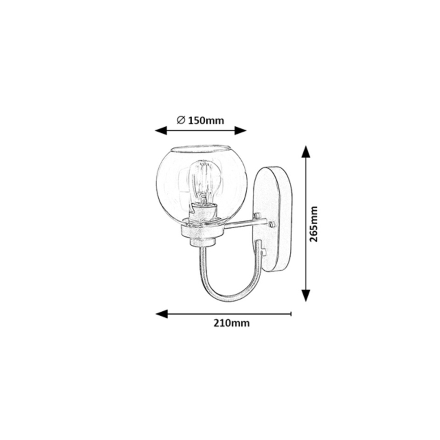 Rabalux - Luminária de parede para casa de banho 1xE27/15W/230V IP44