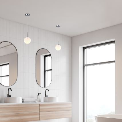 Rabalux - Luminária de teto para banheiro com cabo 1xE14/40W/230V IP44 cromo brilhante