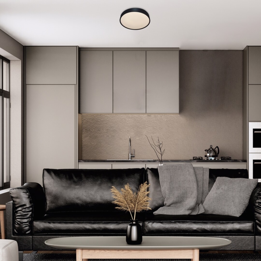 Rabalux - Plafon LED LED/18W/230V IP44 4000K diâmetro 28 cm preto