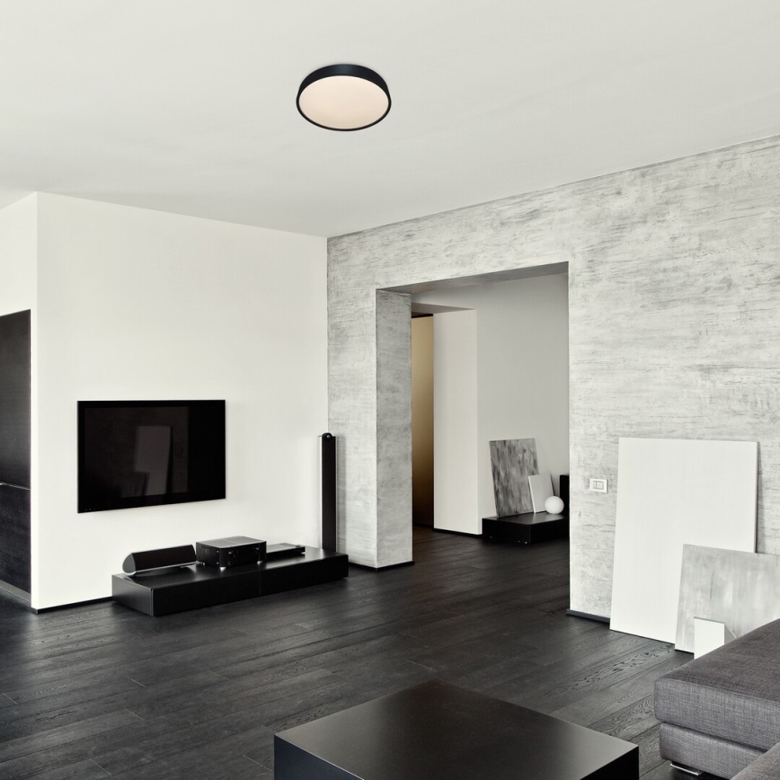 Rabalux - Plafon LED com sensor LED/19W/230V IP44 4000K diâmetro 28,5 cm preto