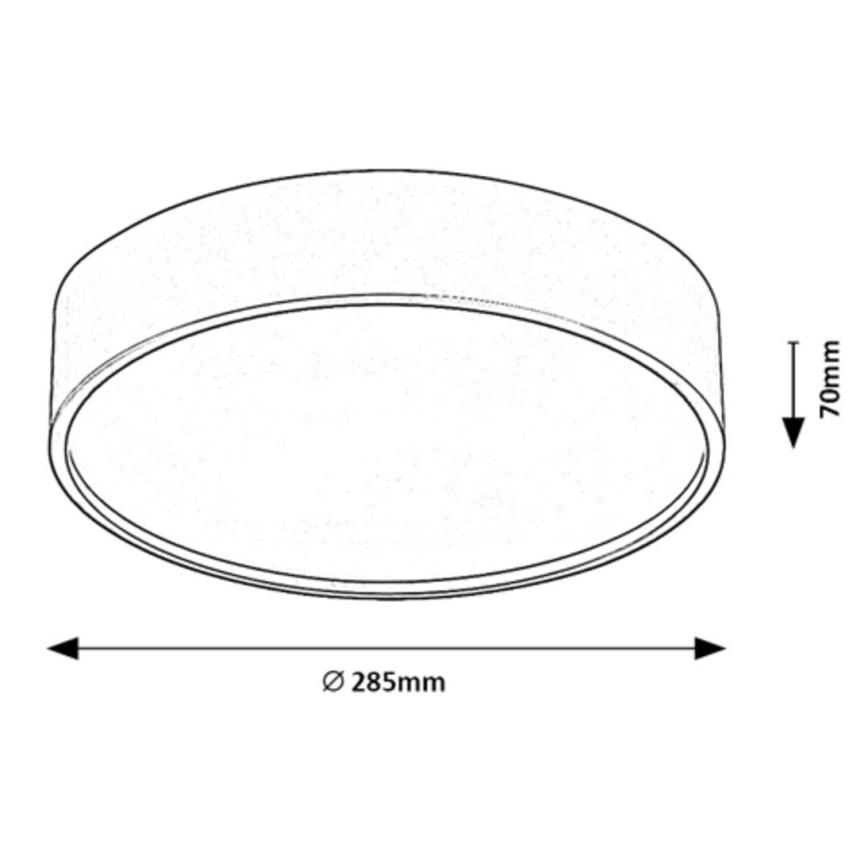 Rabalux - Plafon LED com sensor LED/19W/230V IP44 4000K diâmetro 28,5 cm preto