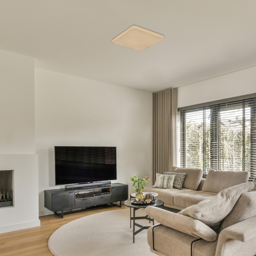 Rabalux - Luminária de teto LED com sensor, 12W, 230V, 4000K, 28x28 cm