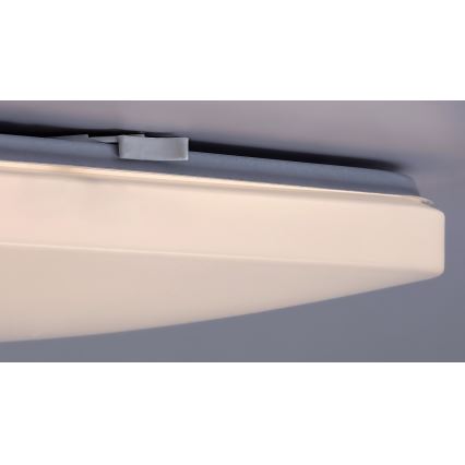 Rabalux - Luminária de teto LED com sensor, 12W, 230V, 4000K, 28x28 cm