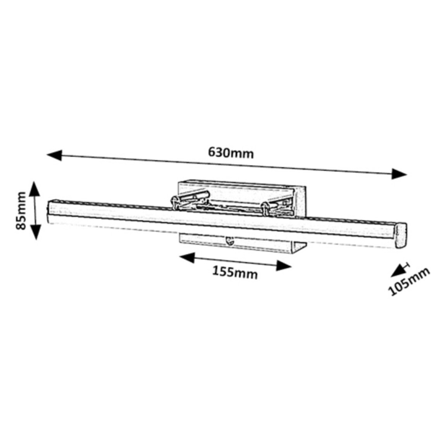 Rabalux - Iluminação de espelho LED regulável por toque LED/20W/230V IP44 3000/4000/6000K 63 cm
