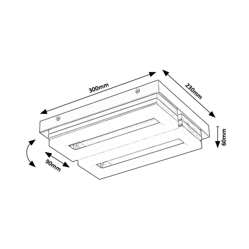 Rabalux - Iluminação de teto para casa de banho LED LED/24W/230V 4000K IP44 23x30 cm