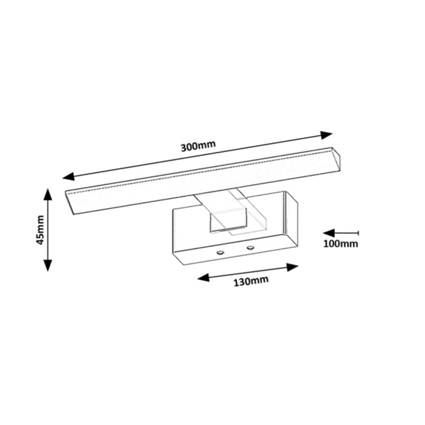 Rabalux - Iluminação LED para espelho de casa de banho LED/6W/230V IP44 30 cm cromado brilhante