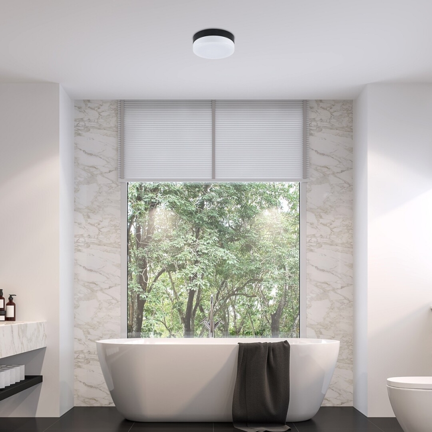 Rabalux - Iluminação de teto para casa de banho LED LED/15W/230V IP44 4000K diâmetro 23 cm preto