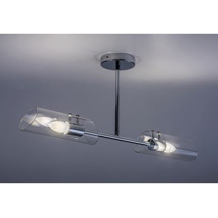 Rabalux - Candeeiro suspenso para casa de banho 2xE14/12W/230V IP44 cromado brilhante