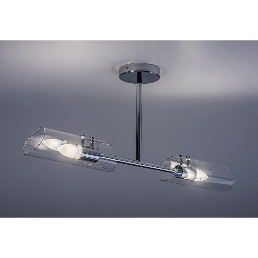 Rabalux - Candeeiro suspenso para casa de banho 2xE14/12W/230V IP44 cromado brilhante