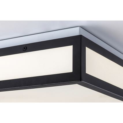 Rabalux - LED candeeiro de teto para casa de banho LED/18W/230V IP44 preto 30x30 cm