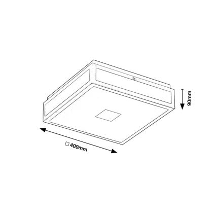Rabalux - Iluminação de teto para casa de banho LED LED/24W/230V IP44 4000K 40x40 cm branco