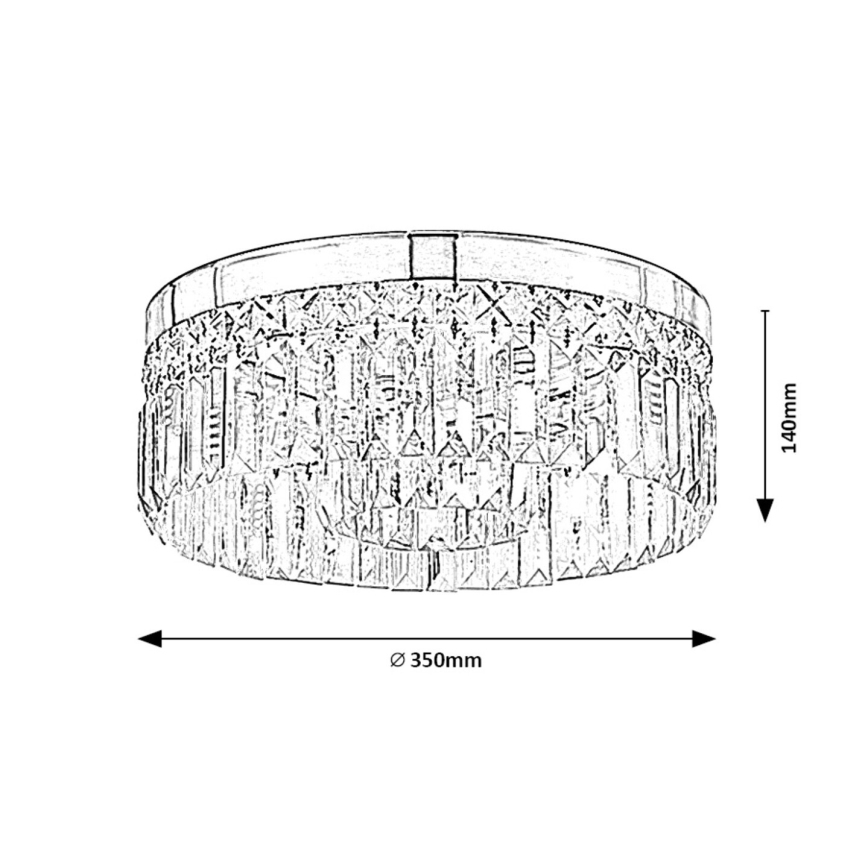 Rabalux - Candeeiro de tecto para casa de banho 6xG9/28W/230V IP44 Ø 35 cm