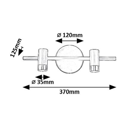 Rabalux - Foco de parede LED 2xLED/3W/230V 4000K